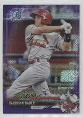 Harrison Bader [Purple Refractor] Baseball Cards 2017 Bowman Mega Box Chrome Prospects Prices