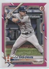 Alex Bregman [Fuscia] #25 Baseball Cards 2021 Bowman Prices