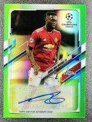 Aaron Wan Bissaka [Neon Green Refractor] Soccer Cards 2020 Topps Chrome UEFA Champions League Autographs Prices