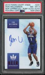 Zion Williamson Basketball Cards 2019 Panini Court Kings Heir Apparent Autographs Prices