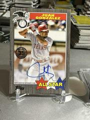 Juan Gonzalez [Gold] #87ASA-JG Baseball Cards 2022 Topps Update 1987 Autographs Prices