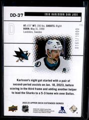 Erik Karlsson #DD-37 Hockey Cards 2022 Upper Deck Black Diamond Dominance Prices