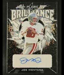 Joe Montana [Metalized Sparkles Black] #FB-JM2 Football Cards 2022 Leaf Flash of Brilliance Autographs Prices