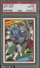 Billy Sims Football Cards 1984 Topps Prices