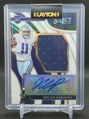 Micah Parsons [White] #JRS-MPA Football Cards 2021 Panini Select Jumbo Rookie Signature Swatches Prices