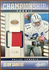 Deion Sanders [Holo Silver] #CF-11 Football Cards 2023 Panini Absolute Championship Fabric Prices