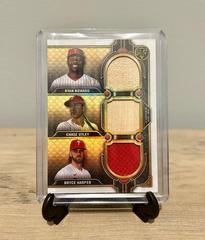 Bryce Harper, Chase Utley, Ryan Howard Baseball Cards 2022 Topps Triple Threads Relics Combos Prices