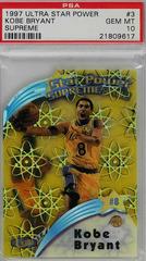 Kobe Bryant [Supreme] #3 Basketball Cards 1997 Ultra Star Power Prices