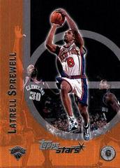 Latrell Sprewell #74 Basketball Cards 2000 Topps Stars Prices