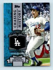 Sandy Koufax Baseball Cards 2013 Topps Chasing History Prices