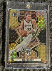 Luka Doncic [Choice Black Gold] Basketball Cards 2021 Panini Mosaic Prices