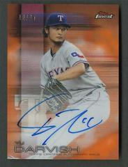 Yu Darvish [Orange Refractor] #FA-YD Baseball Cards 2016 Topps Finest Autographs Prices