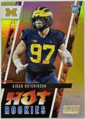 Aidan Hutchinson [Gold Zone] Football Cards 2022 Panini Score Hot Rookies Prices