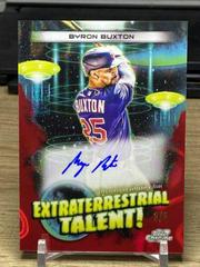 Byron Buxton [Red Flare] Baseball Cards 2023 Topps Cosmic Chrome Extraterrestrial Talent Autographs Prices