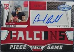Desmond Ridder [Teal] #PGS-DR Football Cards 2022 Panini Certified Piece of the Game Signatures Prices