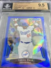 Yasiel Puig [Blue Refractor] #330 Baseball Cards 2013 Bowman Chrome Mini Prices