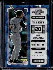 Luis Gonzalez [Navy Blue Ice] #5 Baseball Cards 2023 Panini Chronicles Contenders Optic Prices