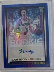 Josh Giddey [Blue] Basketball Cards 2021 Panini Recon Rookie Signatures Prices