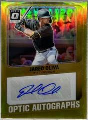 Jared Oliva [Gold] #OA-JO Baseball Cards 2021 Panini Donruss Optic Autographs Prices