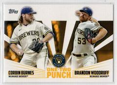 Brandon Woodruff, Corbin Burnes Baseball Cards 2023 Topps One Two Punch Prices