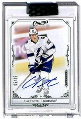 Cal Foote [Green] Hockey Cards 2020 Upper Deck Clear Cut Champs Autographs Prices