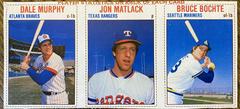 Bruce Bochte, Dale Murphy, Jon Matlack [Hand Cut Panel] Baseball Cards 1979 Hostess Prices
