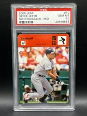 Derek Jeter [Red] #10 Baseball Cards 2005 Leaf Sportscaster Prices