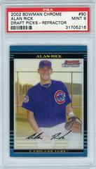 Alan Rick [Refractor] #90 Baseball Cards 2002 Bowman Chrome Draft Picks Prices