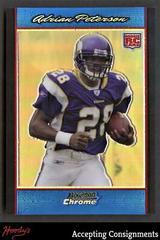 Adrian Peterson [Blue Refractor] Football Cards 2007 Bowman Chrome Prices