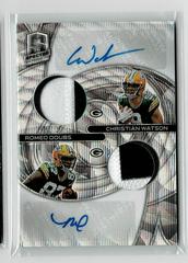 Christian Watson, Romeo Doubs [Wave] #DPA-GBP Football Cards 2022 Panini Spectra Dual Patch Autographs Prices