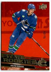 Akito Hirose [Red] #19 Hockey Cards 2023 Upper Deck Star Rookies Prices