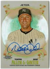 Derek Jeter #AGA-DJ Baseball Cards 2021 Topps Allen & Ginter Chrome Autographs Prices