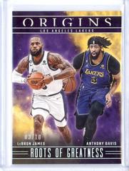 Anthony Davis / LeBron James [Gold] #2 Basketball Cards 2023 Panini Origins Roots of Greatness Prices