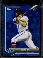 Ronald Acuna Jr. [Blue Rainbow] #4 Baseball Cards 2022 Topps X Bobby Witt Jr. Crown Prices