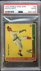 Waite Hoyt Baseball Cards 1933 World Wide Gum Prices