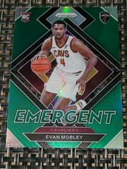 Evan Mobley [Green Prizm] #9 Basketball Cards 2021 Panini Prizm Emergent Prices