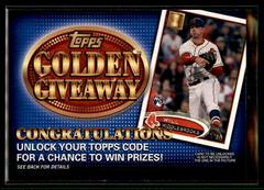 Will Middlebrooks Baseball Cards 2012 Topps Golden Giveaway Code Prices