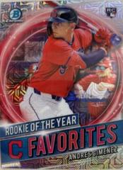 Andres Gimenez [Purple Refractor Mega Box Mojo] #RRY-AG Baseball Cards 2021 Bowman Chrome Rookie of the Year Favorites Prices