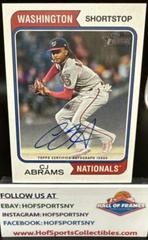 CJ Abrams Baseball Cards 2023 Topps Heritage Real One Autographs High Number Prices