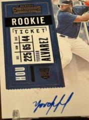 Yordan Alvarez [Autograph Playoff Ticket] #105 Baseball Cards 2020 Panini Contenders Prices