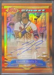Ronald Acuna Jr. [Orange Refractor] #FA-RAJ Baseball Cards 2021 Topps Finest Autographs Prices