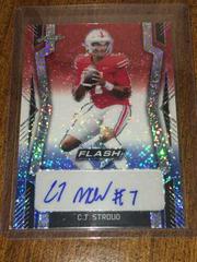 C. J. Stroud [Metalized Sparkles Red White Blue] Football Cards 2022 Leaf Flash Autographs Prices