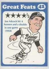 Joe Adcock [Blue Border] Baseball Cards 1972 Laughlin Great Feats Prices