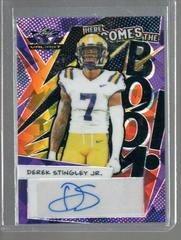 Derek Stingley Jr. [Crystal Purple] Football Cards 2022 Leaf Valiant Autographs Here Comes the Boom Prices