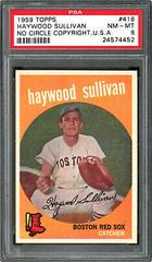 Haywood Sullivan [No Circle Copyright, U.S.A] #416 Baseball Cards 1959 Topps Prices