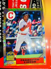 Francisco Lindor [Orange Refractor] #87T-11 Baseball Cards 2017 Topps Chrome 1987 Prices