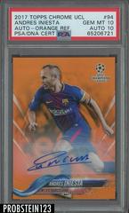 Andres Iniesta [Autograph Red Refractor] Soccer Cards 2017 Topps Chrome UEFA Champions League Prices