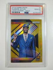 DeAndre Ayton [Gold] #1 Basketball Cards 2018 Panini Prizm Luck of the Lottery Prices