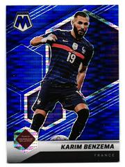 Karim Benzema [Blue Pulsar] Soccer Cards 2021 Panini Mosaic Road to FIFA World Cup Prices