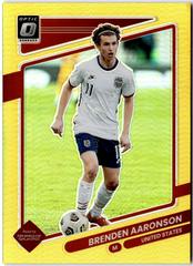 Brenden Aaronson [Optic Gold] #165 Soccer Cards 2021 Panini Donruss Road to Qatar Prices
